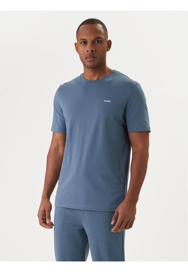 Hugo - HUGO T-Shirt Dero222 50466158 Niebieski Regular Fit. Kolor: niebieski. Materiał: bawełna
