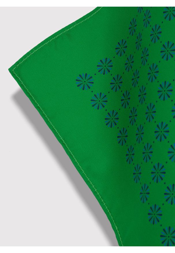 Pako Lorente - PAKO LORENTE – Wzorzysta zielona poszetka. Kolor: zielony. Materiał: poliester