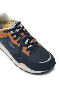 Pepe Jeans Sneakersy X20 Rise PMS60018 Granatowy. Kolor: niebieski. Materiał: skóra, zamsz #2