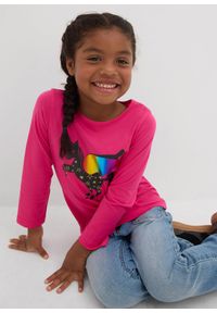 bonprix - Shirt dziewczęcy z długim rękawem (2 szt.), z bawełny organicznej. Kolor: niebieski. Materiał: bawełna. Długość rękawa: długi rękaw. Długość: długie. Wzór: nadruk #3