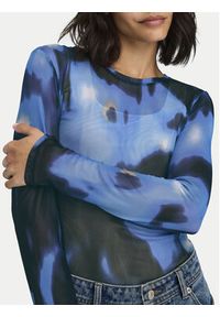 JDY Bluzka Elsa 15303787 Niebieski Slim Fit. Kolor: niebieski. Materiał: syntetyk