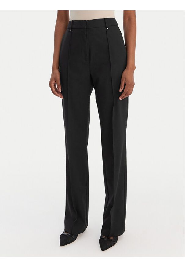 Karl Lagerfeld - KARL LAGERFELD Spodnie materiałowe B1W10003 Czarny Straight Leg. Kolor: czarny. Materiał: syntetyk