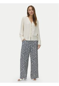 Vero Moda Spodnie materiałowe Josie 10303759 Granatowy Wide Leg. Kolor: niebieski. Materiał: wiskoza #2