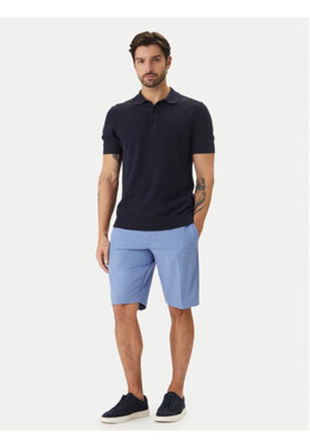 BOSS Szorty materiałowe S_Commuter_10.5 50540337 Błękitny Slim Fit. Kolor: niebieski. Materiał: syntetyk