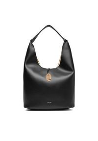 Calvin Klein Jeans Torebka Stone Lock Slouchy Large Shoulde LV04K3149G Czarny. Kolor: czarny. Materiał: skórzane #5