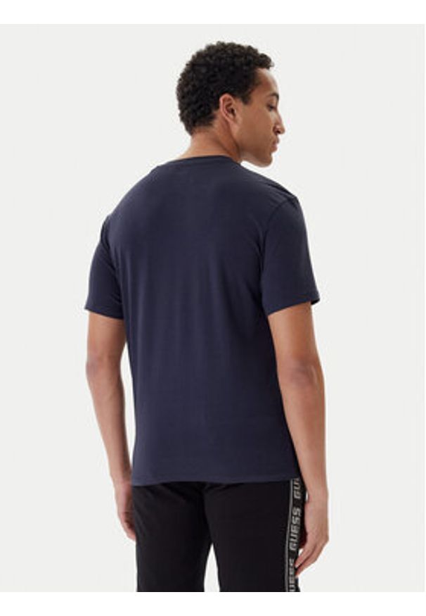 Guess T-Shirt Z2YI12 JR06K Granatowy Regular Fit. Kolor: niebieski. Materiał: bawełna