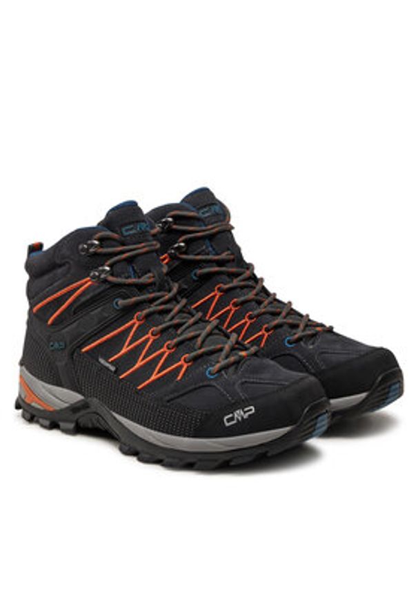 CMP Trekkingi Rigel Mid Trekking Shoes Wp 3Q12947 Czarny. Kolor: czarny. Materiał: zamsz, skóra. Sport: turystyka piesza