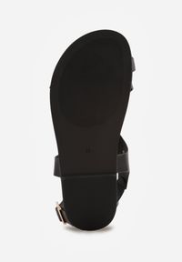 Born2be - Czarne Sandały Japonki VICES z Metaliczną Aplikacją i Paskiem na Duży Palec Zellanya. Okazja: na co dzień. Zapięcie: pasek. Kolor: czarny. Wzór: aplikacja. Styl: casual, elegancki #4