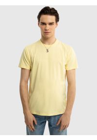 Big-Star - Koszulka męska bawełniana żółta Zorky 200. Okazja: na co dzień. Kolor: żółty. Materiał: bawełna. Wzór: nadruk. Sezon: lato. Styl: casual, elegancki #4