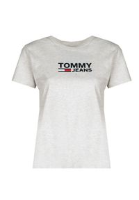 TOMMY HILFIGER - Tommy Hilfiger T-shirt | DW0DW07029 | Kobieta | Szary. Okazja: na co dzień. Kolor: szary. Materiał: bawełna. Wzór: nadruk. Styl: casual