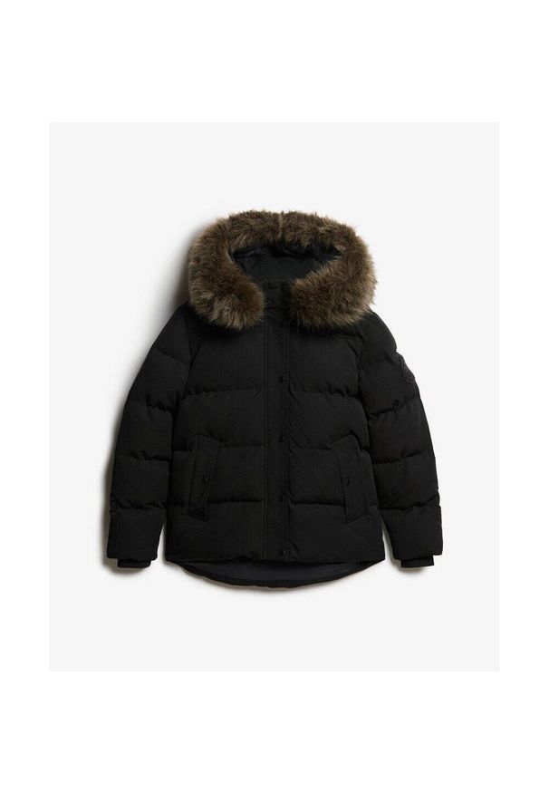 Damska kurtka puchowa Superdry. Kolor: czarny. Materiał: puch