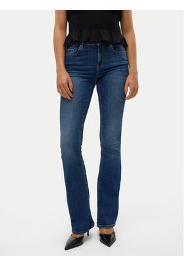Vero Moda Jeansy Flash 10310511 Granatowy Flared Fit. Kolor: niebieski