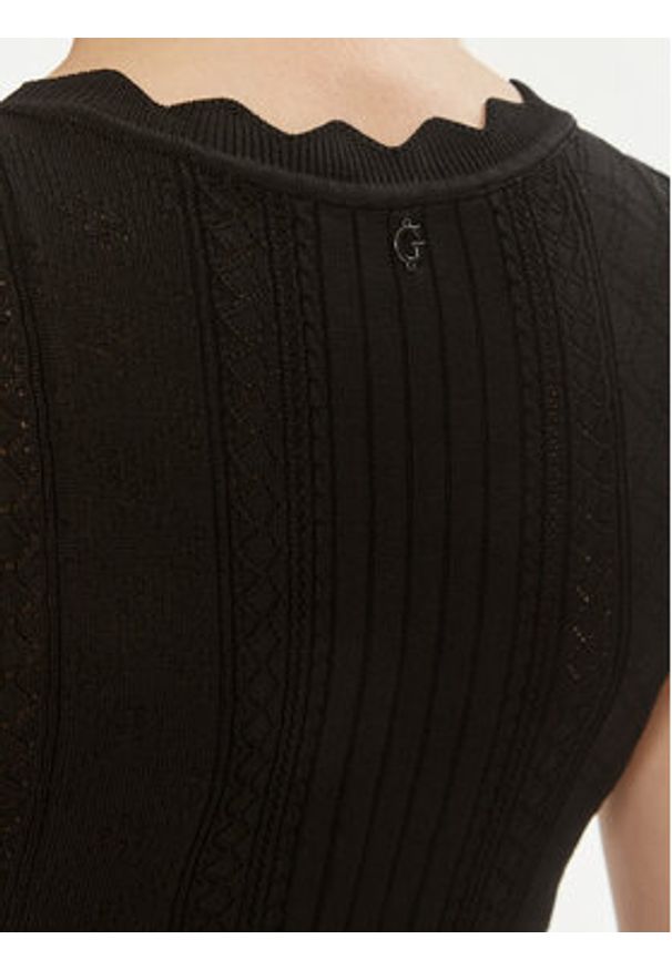 Guess Sukienka dzianinowa Es Sl Adaline W4GK11 Z2U00 Czarny Slim Fit. Kolor: czarny. Materiał: syntetyk