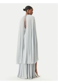 Elisabetta Franchi Sukienka wieczorowa AB-R13-51E2-V860 Srebrny Regular Fit. Kolor: srebrny. Materiał: wiskoza. Styl: wizytowy #5