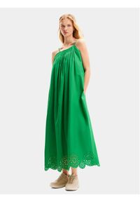 Desigual Sukienka letnia Porland 24SWVW21 Zielony Loose Fit. Kolor: zielony. Materiał: bawełna. Sezon: lato #1