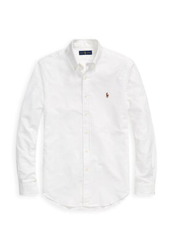 Polo Ralph Lauren Koszula Core Replen 710549084 Biały Slim Fit. Typ kołnierza: polo. Kolor: biały. Materiał: bawełna