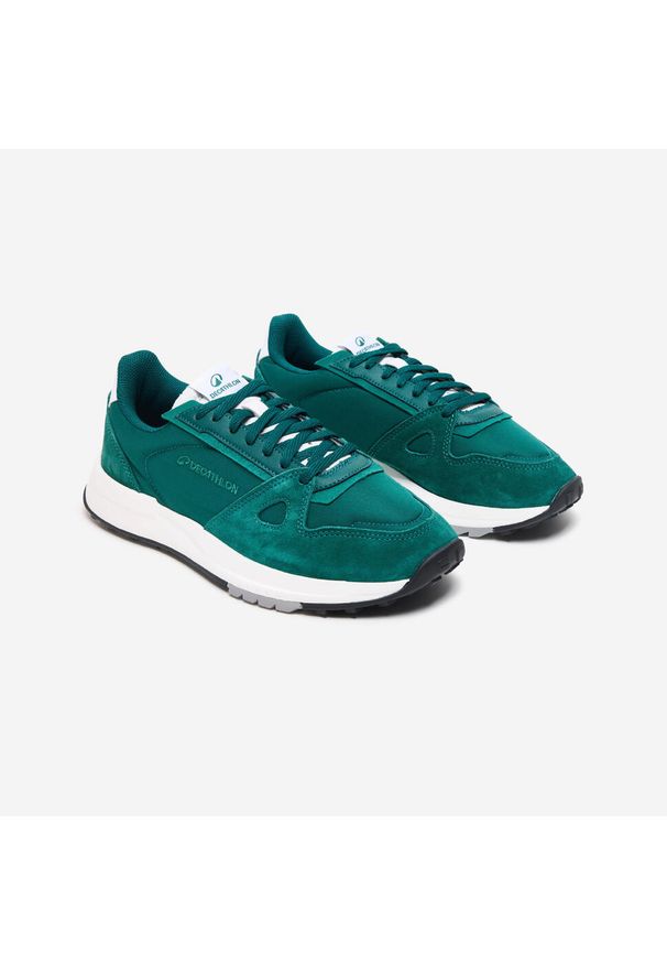 Buty sportowe męskie Decathlon RR70. Okazja: na co dzień. Kolor: zielony, biały, niebieski, wielokolorowy. Materiał: guma. Sport: turystyka piesza