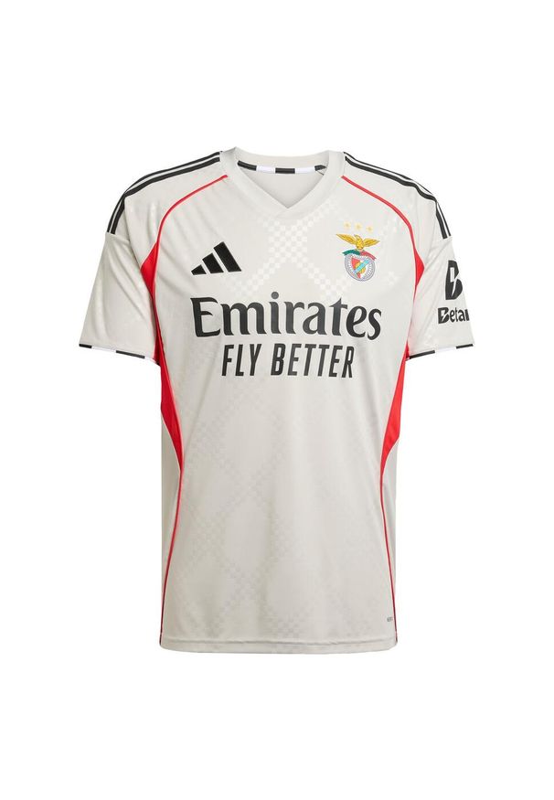 Adidas - Koszulka wyjazdowa Benfica 25/26. Kolor: beżowy
