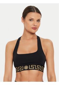 VERSACE - Versace Biustonosz top AUD01039 1A10011 Czarny. Kolor: czarny. Materiał: bawełna