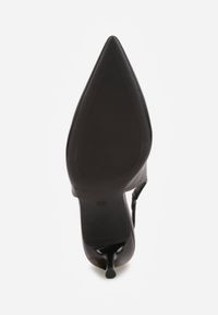 Renee - Czarne Sandały Vices Slingback na Obcasie Tilarina. Okazja: na co dzień. Kolor: czarny. Obcas: na obcasie. Styl: casual, elegancki. Wysokość obcasa: średni #9