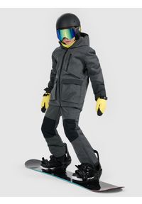 4f - 4F Kurtka snowboardowa membrana 10000 dziecięca - czarna 164 (13-14 lat). Kolor: czarny. Materiał: poliester, materiał. Sezon: lato #2