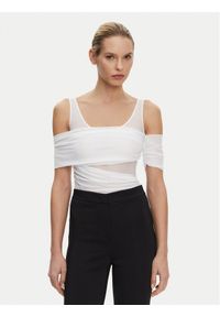 Pinko - PINKO Body Bella 104832 A2H1 Biały Regular Fit. Kolor: biały. Materiał: syntetyk #1