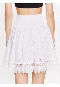 Guess Spódnica mini Peggy W3GD0I WFG40 Biały Regular Fit. Kolor: biały. Materiał: bawełna #7