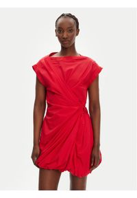 Pinko - PINKO Sukienka koktajlowa Elliot 105215 A2LD Czerwony Regular Fit. Kolor: czerwony. Materiał: bawełna. Styl: wizytowy #1