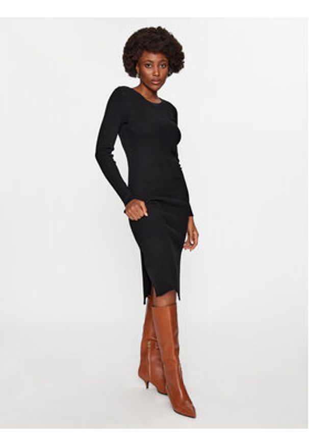 Vero Moda Sukienka dzianinowa 10291686 Czarny Bodycon Fit. Kolor: czarny. Materiał: dzianina, wiskoza. Typ sukienki: bodycon