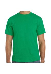 GILDAN - Wrzosowa Koszulka Bawełniana Dla Dorosłych Unisex. Kolor: zielony. Materiał: bawełna