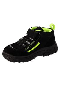Befado obuwie dziecięce black/green 515Y004 czarne. Zapięcie: rzepy. Kolor: czarny. Materiał: materiał, syntetyk