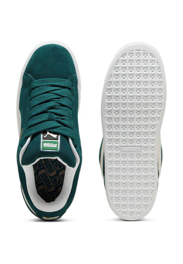 Adidasy Puma Suede Xl Ocean, Mężczyźni. Zapięcie: sznurówki. Kolor: zielony. Materiał: zamsz, materiał. Szerokość cholewki: normalna. Model: Puma Suede. Sport: turystyka piesza