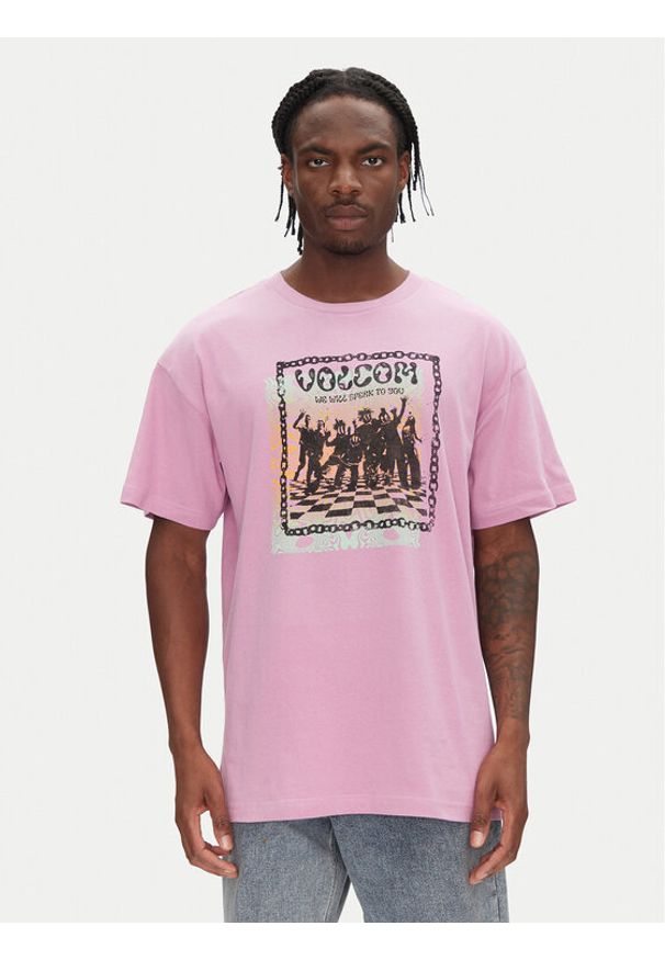 Volcom T-Shirt Filip Rygalski A4312506 Różowy Loose Fit. Kolor: różowy. Materiał: bawełna
