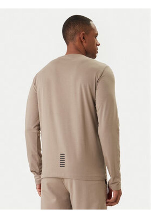 EA7 Emporio Armani Longsleeve 8NPT28 PJVQZ U6167 Beżowy Slim Fit. Kolor: beżowy. Materiał: bawełna. Długość rękawa: długi rękaw