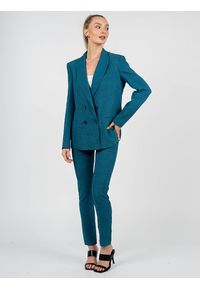 Patrizia Pepe Spodnie | ZP1679 A3MF | Kobieta | Niebieski, Zielony. Stan: obniżony. Kolor: zielony, niebieski, wielokolorowy. Materiał: acetat, wiskoza