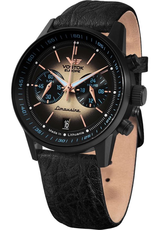 Zegarek Vostok Europe Zegarek męski Vostok Europe VK64-560C691 czarny. Kolor: czarny