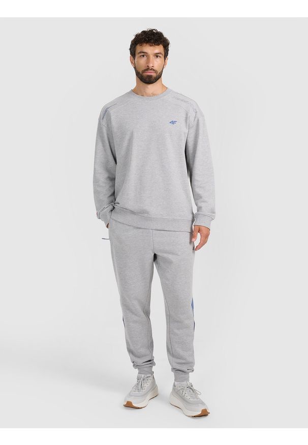 4f - 4F Spodnie dresowe joggery męskie - szare XXL. Kolor: szary. Materiał: dresówka. Sport: fitness, bieganie, turystyka piesza