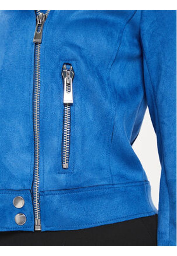 Morgan Kurtka z imitacji skóry 241-GOUSMI Niebieski Straight Fit. Kolor: niebieski. Materiał: syntetyk