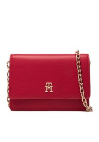 TOMMY HILFIGER - Tommy Hilfiger Torebka Th Icon Card Holder W/Chain AW0AW18248 Czerwony. Kolor: czerwony. Materiał: skórzane #1