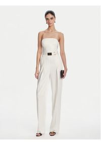 Elisabetta Franchi Kombinezon TU05152E2 100 Écru Regular Fit. Materiał: syntetyk #4