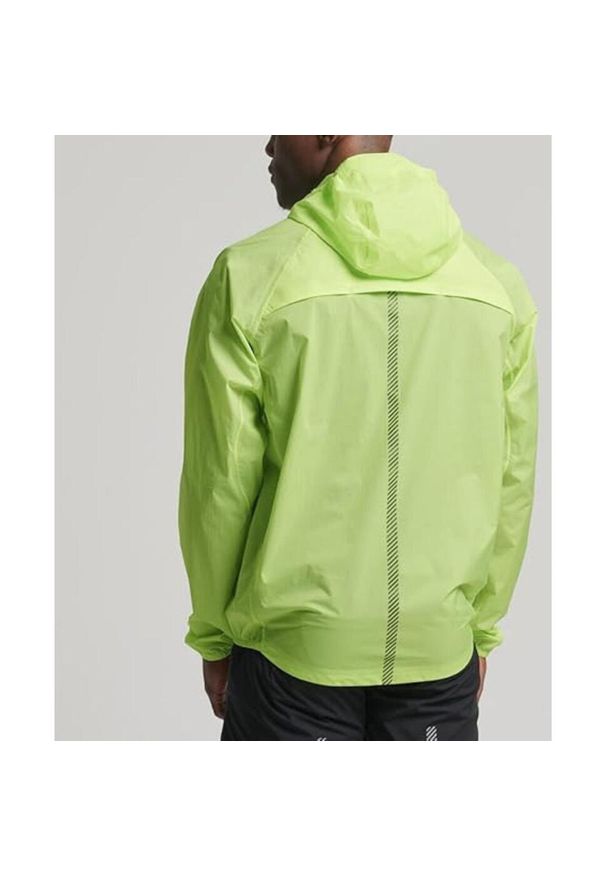 Kurtka treningowa męska Superdry Run Lw Waterproff Shell. Kolor: żółty. Materiał: poliamid. Sport: bieganie