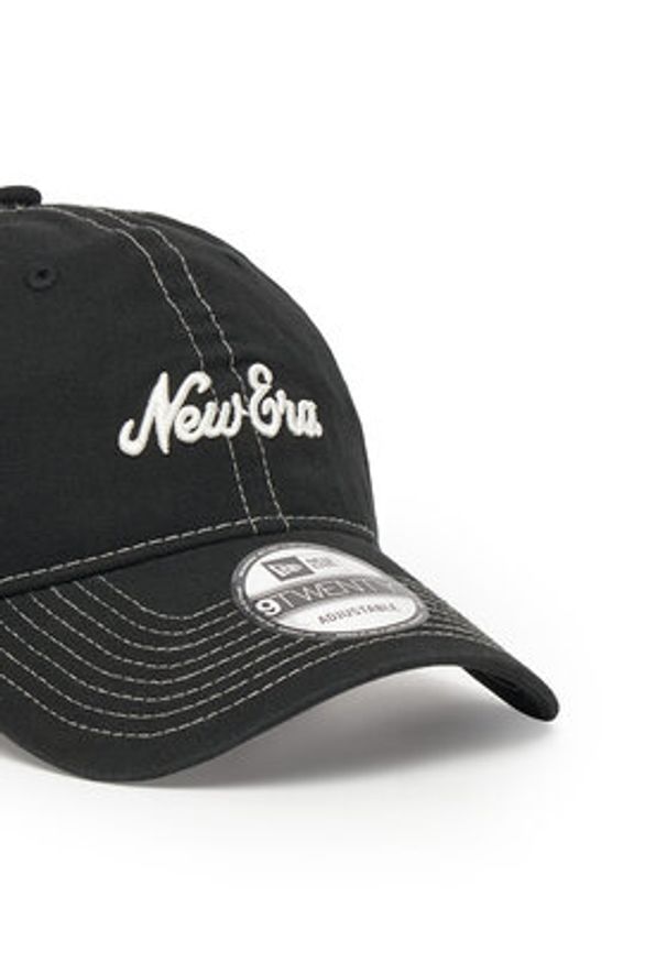 New Era Czapka z daszkiem Contrast Stitch 9TWENTY 60595289 Czarny. Kolor: czarny. Materiał: materiał, bawełna