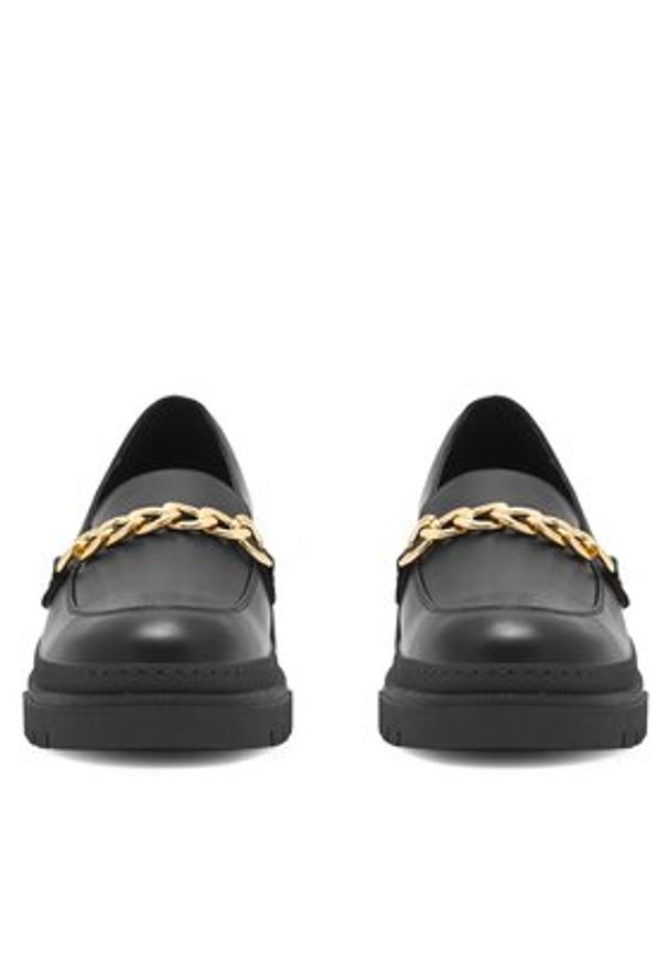 DeeZee Loafersy BE ON TIME HL995-1 Czarny. Kolor: czarny. Materiał: skóra