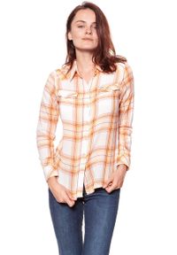 Wrangler - KOSZULA WRANGLER WESTERN APRICOT NECTAR W5240LU65 112129350. Wzór: kratka #4