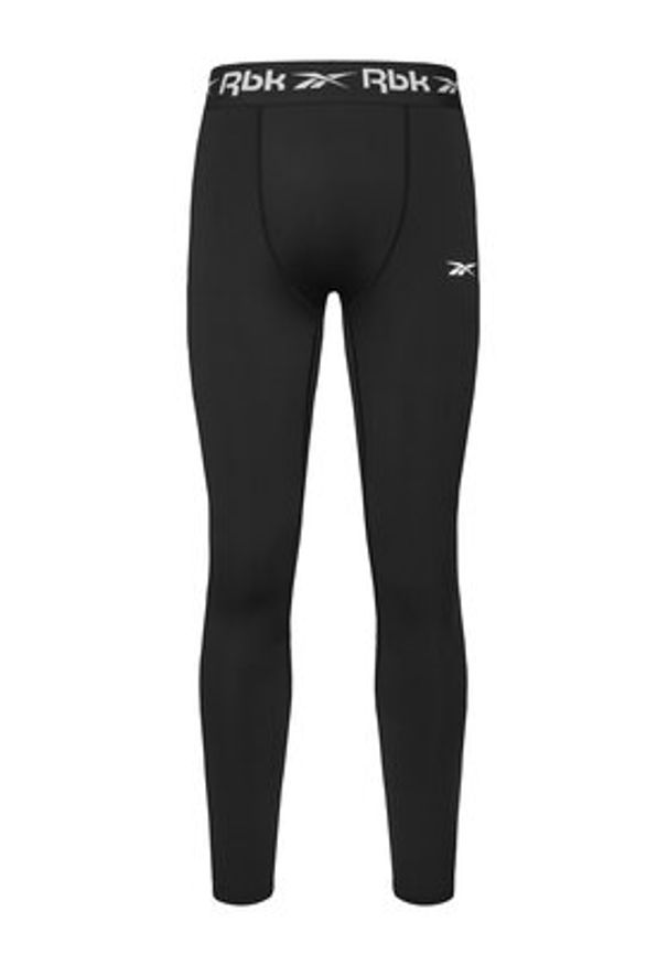 Reebok Legginsy RK25601CCM Czarny Slim Fit. Kolor: czarny. Materiał: syntetyk