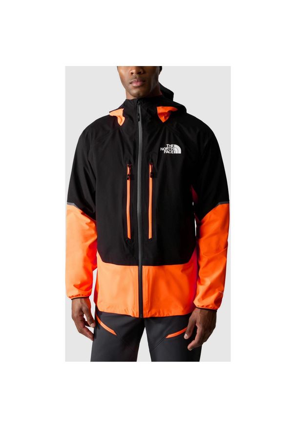 Kurtka męska The North Face Balmenhorn Futurelight Shell. Kolor: czarny, pomarańczowy, wielokolorowy, żółty. Styl: sportowy. Sport: narciarstwo, wspinaczka