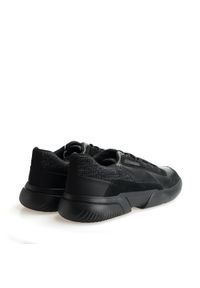 Geox Sneakersy "U Smoother" | U04AFA08522 | U Smoother | Mężczyzna | Czarny. Nosek buta: okrągły. Kolor: czarny. Materiał: skóra ekologiczna #5