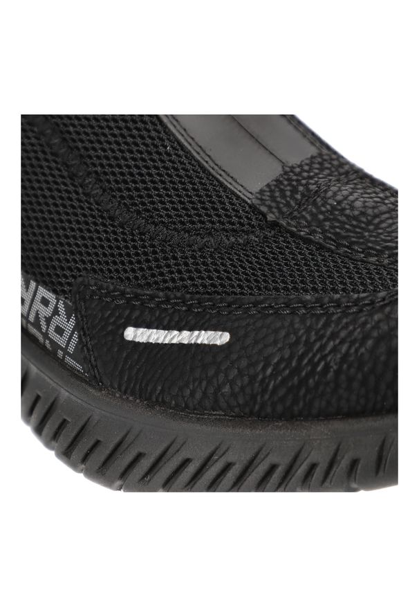 Czarne Półbuty Rieker Sportowe Obuwie Damskie Antistress. Okazja: na co dzień. Zapięcie: zamek. Kolor: czarny. Materiał: materiał