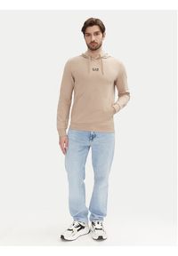EA7 Emporio Armani Bluza 8NPM32 PJVRZ U6155 Beżowy Regular Fit. Kolor: beżowy. Materiał: bawełna #3