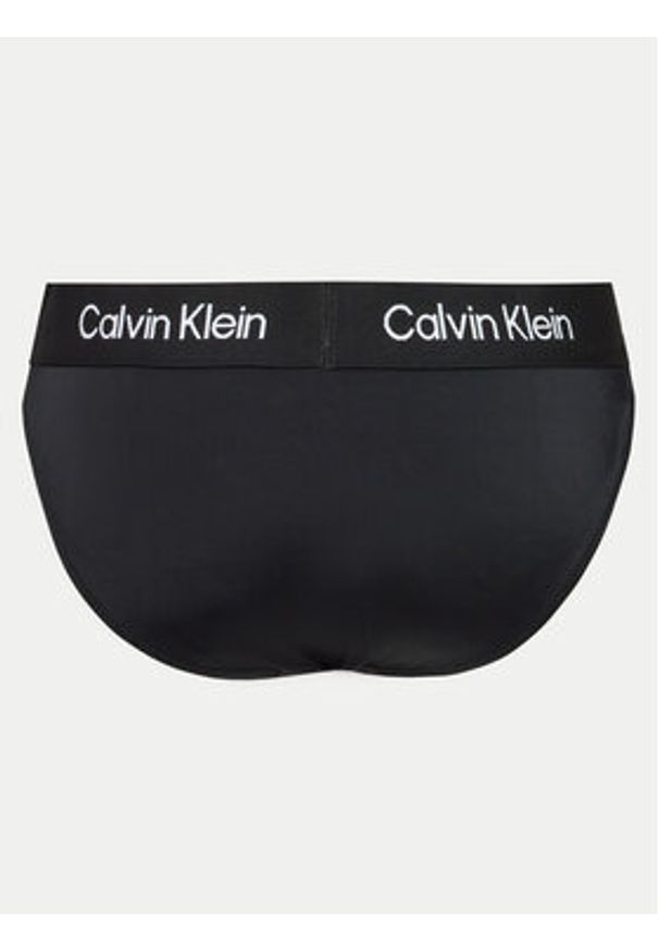 Calvin Klein Swimwear Dół od bikini KW0KW02353 Czarny. Kolor: czarny. Materiał: syntetyk